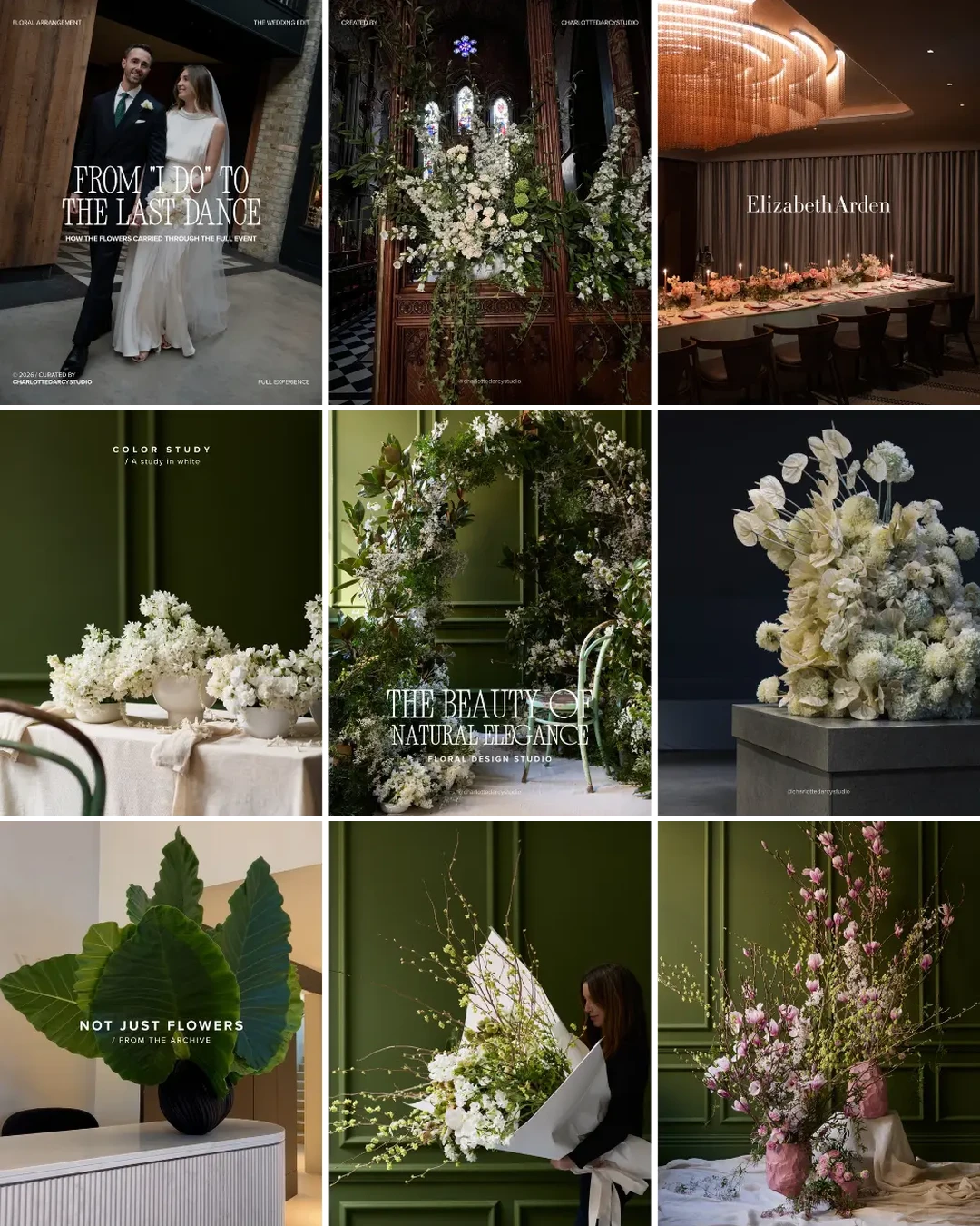 Luxury floral design social media feed
